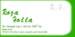 roza holla business card